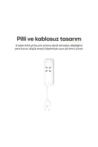 Su Seviye Sensörü Wifi Taşkın Alarmı Pilli Mobil Bildirimli Akıllı Su Sızıntı Sensörü X7506