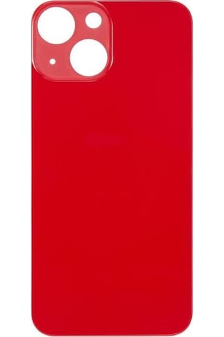 Apple Uyumlu iPhone 13 Mini Logolu Arka Pil Batarya Kapağı, Lens Hariç. Kırmızı