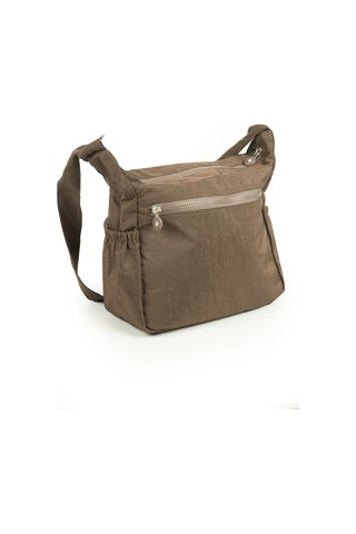 Krinkıl Su Geçirmez Kumaş Çok Gözlü Çapraz Kol Ve Omuz Postacı Çantası Vizon 9507 Vizon