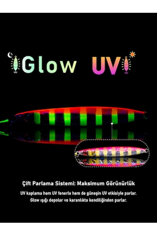 Jig, Zoka, Suni Yem, Glow Uv Metal Jig, 45gr 10cm Jıgto Nova-45