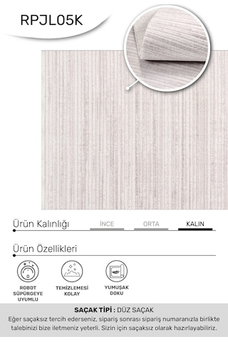 Jalura-krem- Özel Ölçü-salon,oturma Odası, Koridor Halısı-robot Süpürgeye Uyumlu-kolay Temizlenebilir