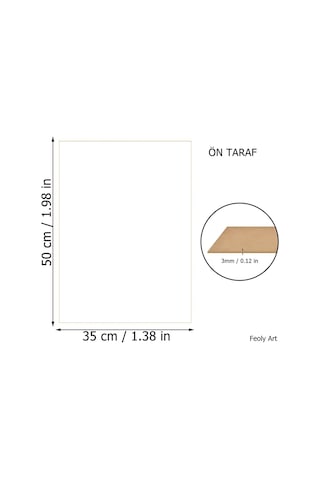 3 Mm 35x50 Mdf Plaka 3 Adet - Hobi, Maket, Ahşap El Sanatları İçin Uygun 3 Lü Paket