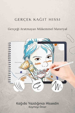 Galaxy Tab S10 Fe Plus Uyumlu 13.1 İnç Gerçek Kağıt Hissi Parlama Önleyici Paper Like Ekran Koruyucu