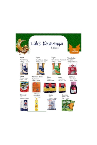 Lüks Kumanya Erzak Kolisi Ramazan Paketi 13 Ürün 9 Kg
