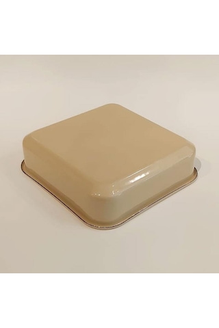 Emaye Kare Fırın Tepsisi Bej Bej