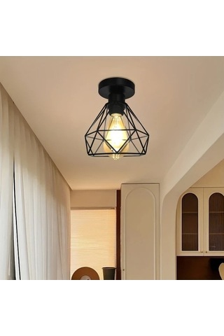 Fastbuy Ahşap E27 Tavan Lambası, Kırsal Retro, Ampulsüz, Mutfak, Merdiven, Gardırop Kapı Için Ahşap