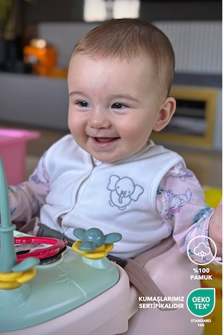 Lilalinda Bebek/çocuk Yelek %100 Pamuk Nakış Detaylı Ekru