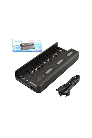 Beston C9036wl Aa Aaa 9v C Boy D Boy Ni-mh Ni-cd 9v Lityum Pil Lcd Ekranlı Hızlı Şarj Cihazı