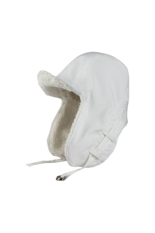 Kadife Kumaştan Yapılmış Kalın Ve Sıcak Kışlık Kayak Şapkası, Soğuk Havalara Özel Beyaz