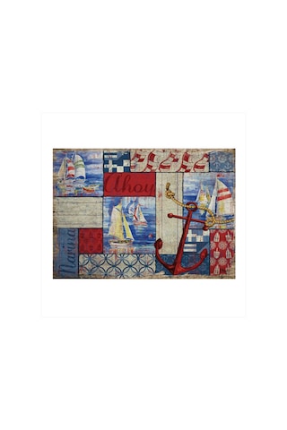 Bedeko Kırk Yama Deniz Temalı Art Mdf Tablo 50 Cm X 70 Cm