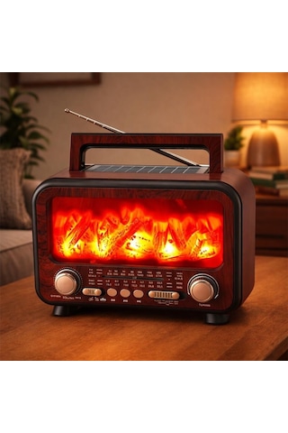 Everton Rt-754 Bluetooth Fm-usb-tf-aux Şarjlı Nostaljik Radyo Solar Panel