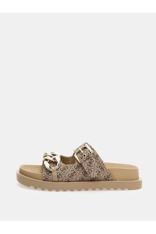 Guess Fatema 4g Logolu Kadın Terlik Fl6ft2fal03 Bej