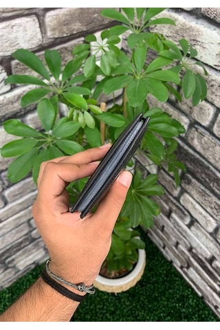 Guard Siyah Croco Desenli Hakiki Deri Lastikli Spor Kartlık Erkek / Kadın P1041 Siyah