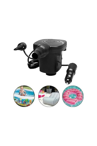 Trendooze Yatağı Taşınabilir Siyah Şişirici Şişirici Pompası Pompa Oto Kamp Hava Hava Hava Elektrikli Dc Bot Araba 50w 12v Hi Çok Renkli
