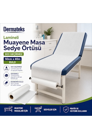 Lamineli Muayene Masa Sedye Örtüsü 50cm 40m Rulo Sıvı Geçirmez 1 Adet