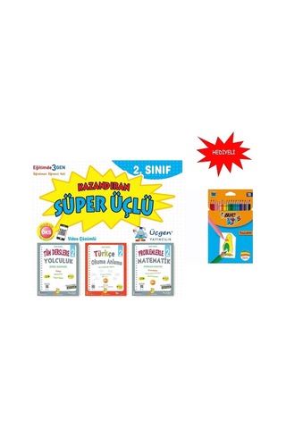 2. Sınıf Kazandıran Süper Üçlü Set + Bic 18 Li Kuru Boya Hediyeli