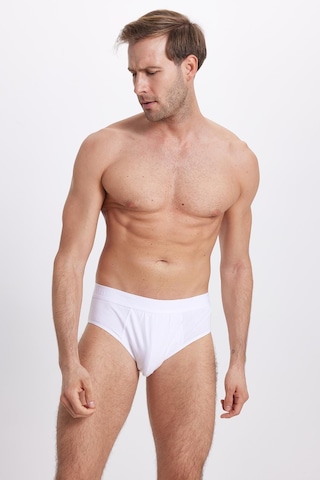 Tudors Erkek 6'lı Paket Likralı Pamuklu Beyaz Slip Külot-41737 Beyaz
