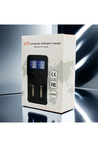 Xuweiwei Seıvı Evrensel Akıllı Şarj Cihazı Pil Şarj Cihazı Sw-1 İki Tip-c Portlu Lcd Ekran Çoklu Pil Uyumlu 18650 26650 21700 Aa Aaa