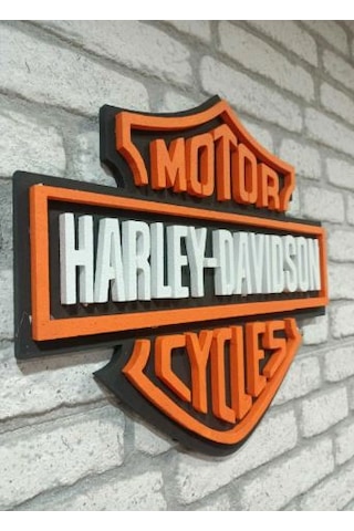 Harley-davidson Logo 50 X 50 Cm Harley-davidson Marka Logosu 3d Logo 50 x 50