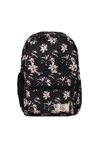 İcone Bag Icone Siyah Çiçek Baskılı Sırt Çantası Siyah