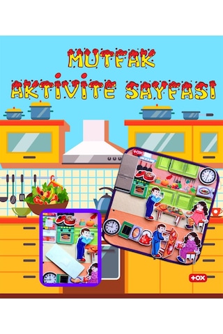 Tox Mutfak Keçe Cırtlı Aktivite Sayfası - Çocuk Etkinlik . Eğ