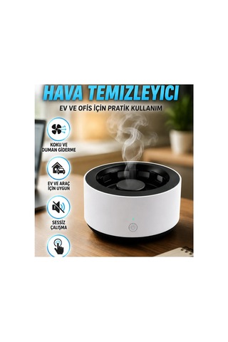 2 Si 1 Arada Hava Temizleyici Küllük Koku Filtreli Taşınabilir Tasarım