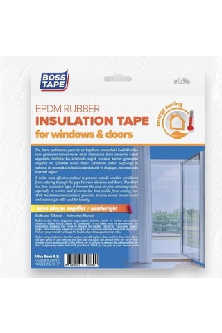 Boss Tape Epdm Kauçuk Pencere Kapı İzolasyon Bandı 5mmx15mmx5mt Beyaz