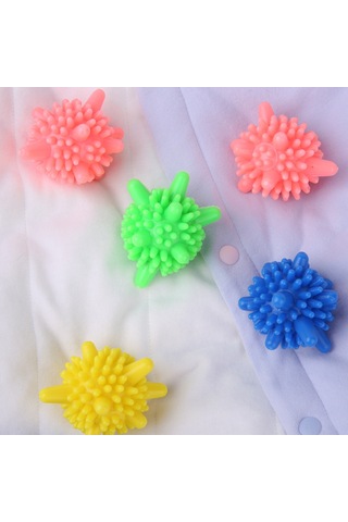 Fosenze 10 Adet Abs Plastik Çamaşır Makinesi Temizleme Topları - Antistatik, Soğuk Suya Uygun, Renk Geri Yükleyici Çok Renkli