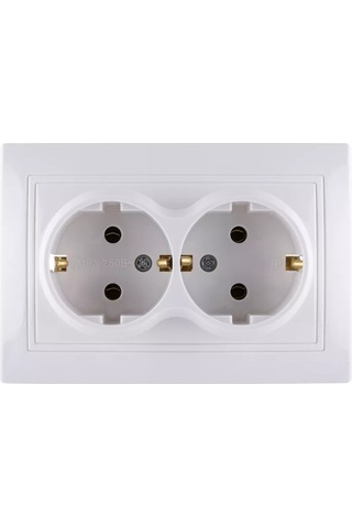 Tdm Electric Çiftli Priz 2p+3t 16a 250v Beyaz "taymyr" Tdm 229909279 Taymyr