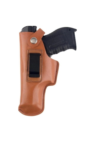 Glock Deri Tabanca İç Kılıfı Yumuşak Deri Taba Sol El-39174 Taba