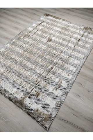 Yamalı Home Tuğra Black 1650Vizon Kahve 160X230 Cm Modern Halı