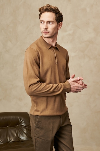 Altinyildiz Classics Erkek Vizon Standart Fit Normal Kesim Polo Yaka Triko 4A4923100003VIZXXL Vizon