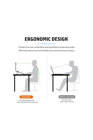 3b Trend 2 Kademeli Yükseklik Ayarlı Laptop Standı Gri Renk - Ergonomik Tasarım