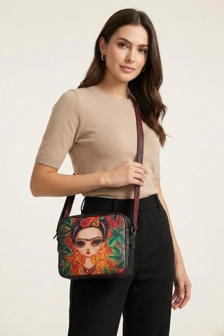 Rovebella Urban Art Crossbody Postacı Çanta Çok Renkli