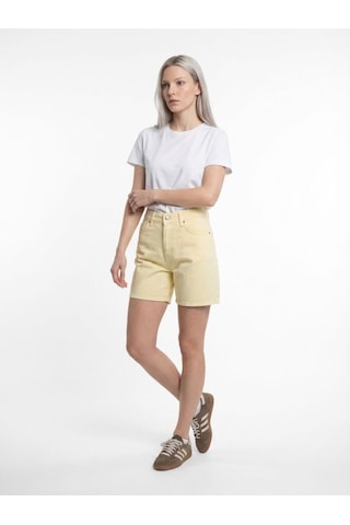 Regular Fit Kadın Şort Light Yellow