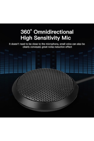 Maiyame Usb Konferans Mikrofonu - 360 Çok Yönlü, Taşınabilir Metal Mini Mikrofon Windows/mac Uyumlu