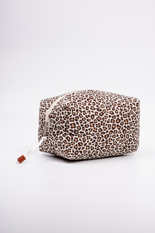 Makyaj Çantası 2 Li Set Leopar Desenli