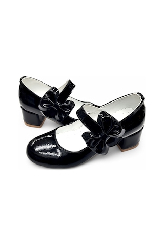 Beebron Ortopedik Topuklu Abiye Kız Çocuk Ayakkabı Glossy Series Abiayk2401 Rugan Siyah Rugan Siyah