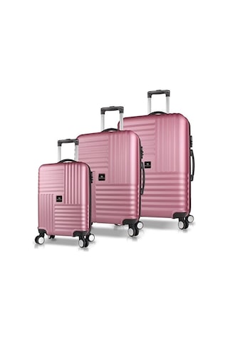 My Valice Puzzle Abs Kabin Orta Ve Büyük Boy Rose Gold 3'lü Valiz Seti Çok Renkli