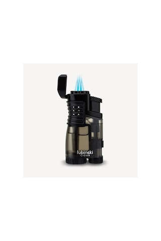 Lubinski 3 Torch Çakmak Ve Kesici Puro Seti Siyah Lb-719