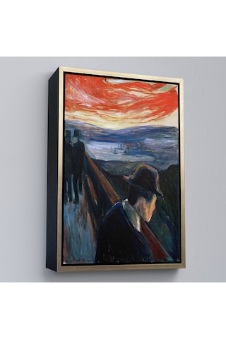 Çerçeveli Edvard Munch - Çaresizlik Tablosu - Despair-8108