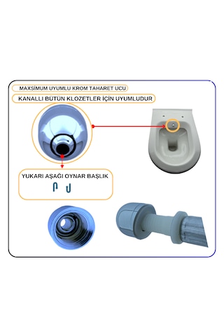 311464yp1te Taharetucu Fıskiyeayarlı Metal Tk8 Tamamı Krom