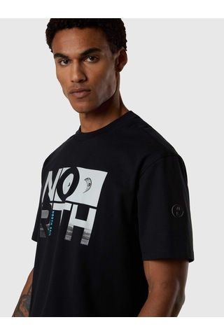 North Sails Kısa Kollu Baskılı Erkek T-shirt-33405 Siyah