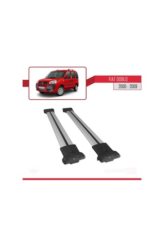 Fiat Doblo 2000-2009 Arası Fly Model Ara Atkı Tavan Barı Gri