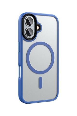 Ardemix İphone Uyumlu 16 Plus Kılıf Mat Arka Yüzey Wireless Şarj Özellikli Flet Magsa Gümüş