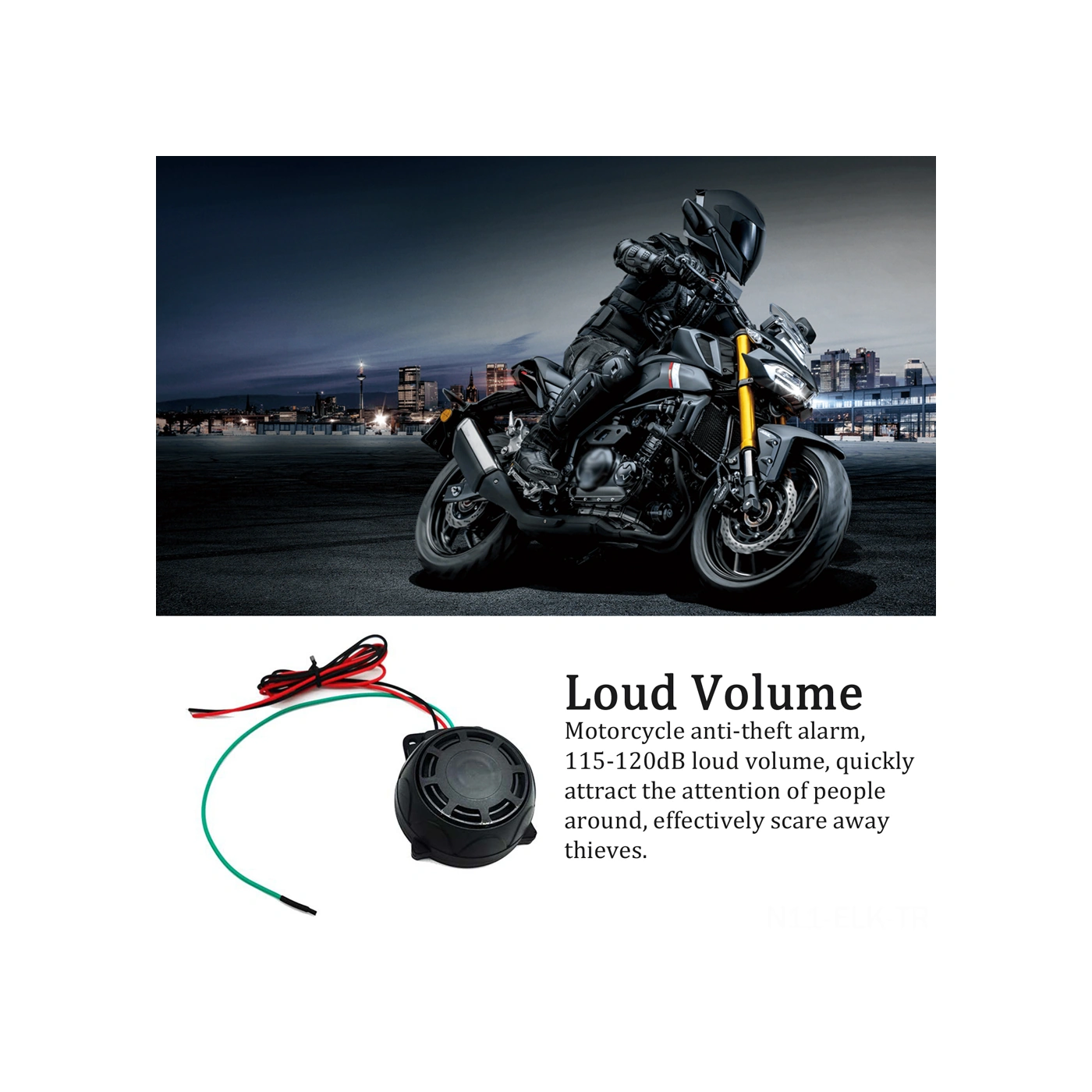 Xindoker 12v Motosiklet Antenksiyon Sistemi, 115-120db Yüksek Sesli Alarm, 5 Seviye Hassasiyet Ayarı, Araç Arama Fonksiyonu, 1 Kumanda, Siyah