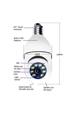 Tr Full Hd 1080p Kamera Bebek Izleme Ve Güvenlik Kamerası Wifi 360 Derece Dönebilen Kamera Beyaz Cmr6 Diğer