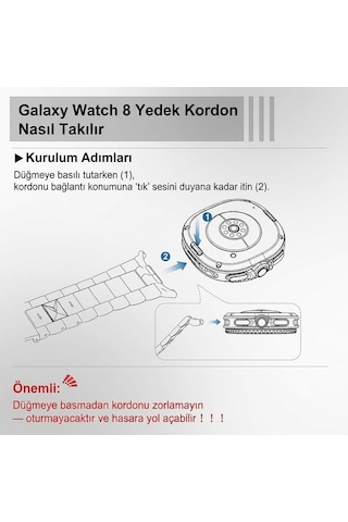Samsung Galaxy Watch 9 / Watch 8 40mm/44mm Ve Watch 8 Classic 46mm Uyumlu Üç Bakla Paslanmaz Çelik Kordon Boşluksuz No Gap Tasarım, Dolu Metal, Baklası Çıkarılabilir Kayış Diğer