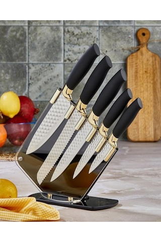 Cooker Ckr2819 6prç Lüx Bıçak Seti Gold Altın