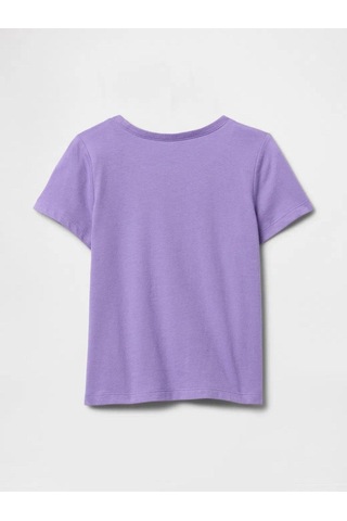 Kız Bebek Gap Logo Grafikli T-shirt Mor-6001 Mor